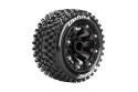 ST-Uphill 1/16 Stadium Truck Tires, 12mm Hex, Soft, Mounted on Black Spoke Rim, Front/Rear (2) - Xtreme RC