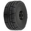 Menace HP BELTED Speed Run 1:8 Tires Mounted on Mach 10 Black 17mm Wheels (2) for Front or Rear - Xtreme RC