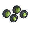 dBoots 'FORTRESS' Tire Set Glued, Yellow (2 Pairs) - Xtreme RC
