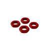 Aluminum Wheel Nut, 17mm Red (4)