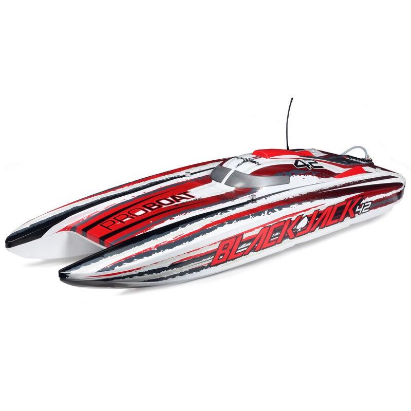 Blackjack 42-inch Brushless 8S Cat,WHT/RED:RTR - Xtreme RC