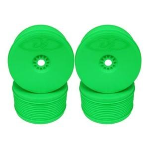 DE Racing Speedline Plus 1/8 Truggy Wheels, Green (4 Pack) - Xtreme RC