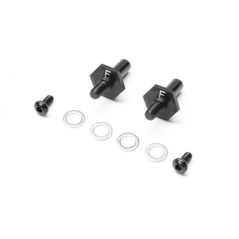 Front Axle Set, Aluminum, Black, 12mm: 22S Sprint - Xtreme RC