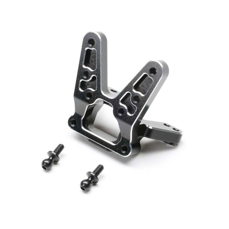 Rear Bulkhead, Aluminum, Black: 22S Sprint - Xtreme RC