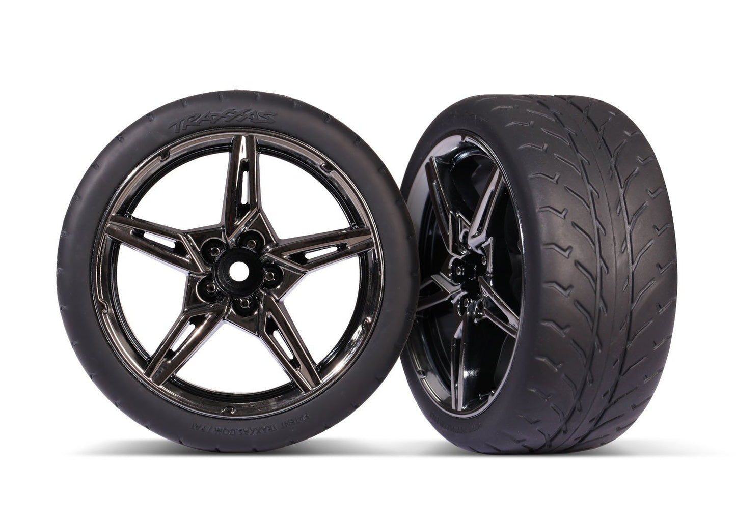 T&W SPLIT SPOKE BLK CHRM 2.0' RESPONSE REAR - Xtreme RC