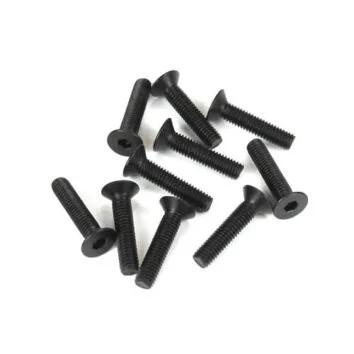 TKR1325 – M3x14mm Flat Head Screws (black, 10pcs) - Xtreme RC
