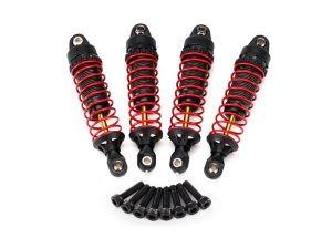 Shocks, GTR hard-anodized, PTFE-coated aluminum with TiN shafts (fully assembled w/ springs) (4) / 2.5x10mm CS (8) - Xtreme RC