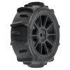 Dumont F/R Tires Mounted 12mm Hex Black Mach 10 (4) for Arrma Typhon Grom
