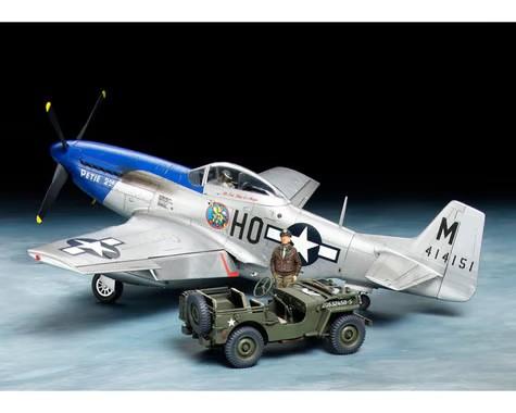 Tamiya 1/48 North American P-51D Mustang & 1/4-ton 4x4 Model Set - Xtreme RC