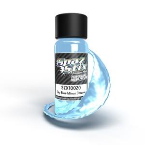 Spaz Stix Sky Blue Mirror Chrome Airbrush Ready Paint, 2oz Bottle - Xtreme RC