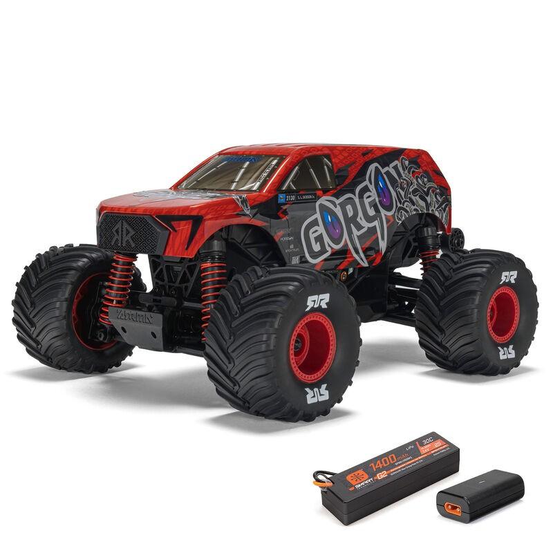 1/16 GORGON GROM 4X4 RTR Brushed Monster Truck (Battery & Charger Included), Red