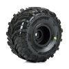 Dreadnaught Mounted Black Wheel F/R (4) for Arrma Gorgon/Quake Grom
