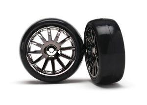 T&W 12-SPK BLK CHRM/SLICK TIRE