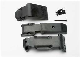 Skid plate set, front (2 pieces, plastic)/ skid plate, rear (1 piece, plastic) - Xtreme RC