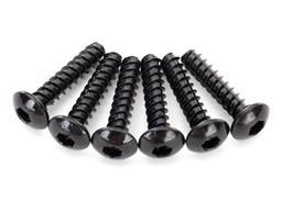 Screws, 2.6x12mm button-head, self-tapping (hex drive) (6) - Xtreme RC