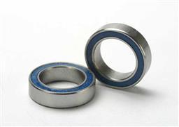 Ball bearings, blue rubber sealed (10x15x4mm) (2) - Xtreme RC