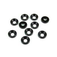 M4 Countersunk Washers (black anodized, 10pcs) - Xtreme RC