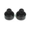 Shock Caps (aluminum, gun metal ano, 2pcs):EB48 - Xtreme RC