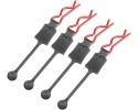 Body Clip Retainers, for 1/8th Scale, Red (4pcs) - Xtreme RC