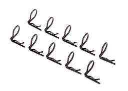 Body clip (mounting clip), angled, 90-degrees (black) (10) - Xtreme RC