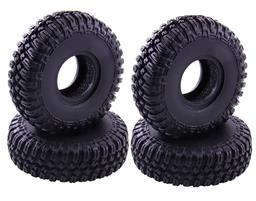 Realistic Rubber Tires (4) for Axial 1/24 SCX24 Rock Crawler