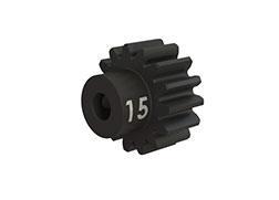 Gear, 15-T pinion (32-p), heavy duty (machined, hardened steel)/ set screw - Xtreme RC
