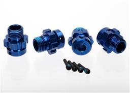 WHEEL HUB/NUTS 17MM SPLND XO-1 BLUE - Xtreme RC