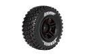 SC-Hummer 1/10 Short Course Tires, Soft, 12, 14 & 17mm Removable Hex on Black Rim (2)