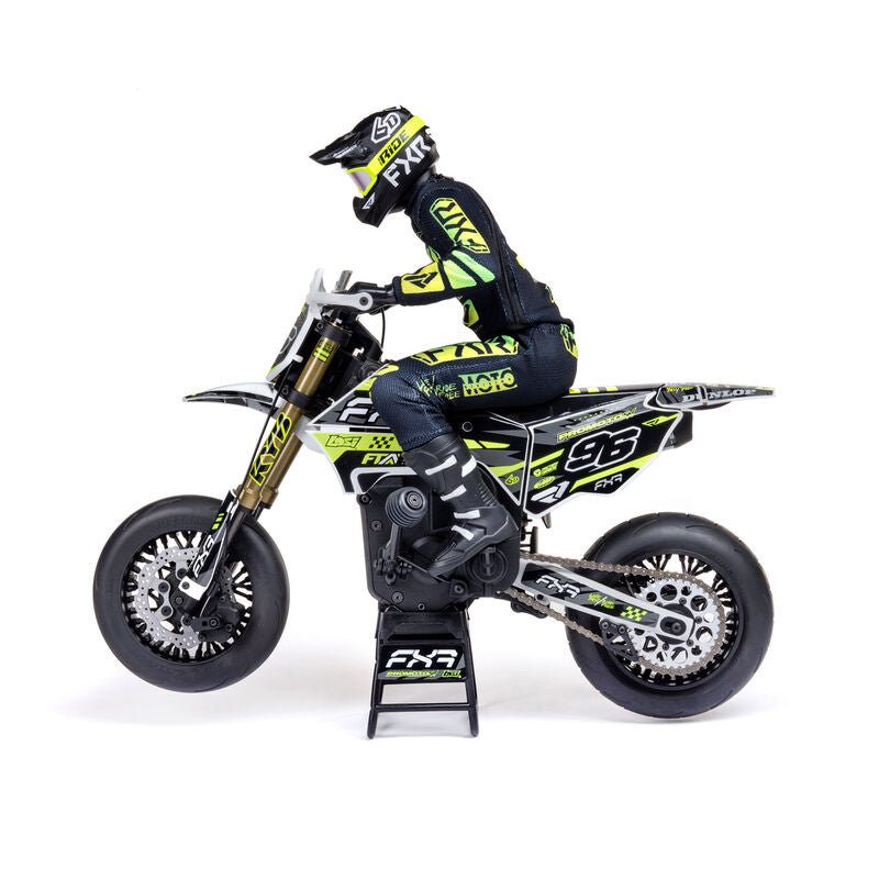 Promoto-SM 1/4 Super Moto Motorcycle, FXR, White: RTR Basic - Xtreme RC