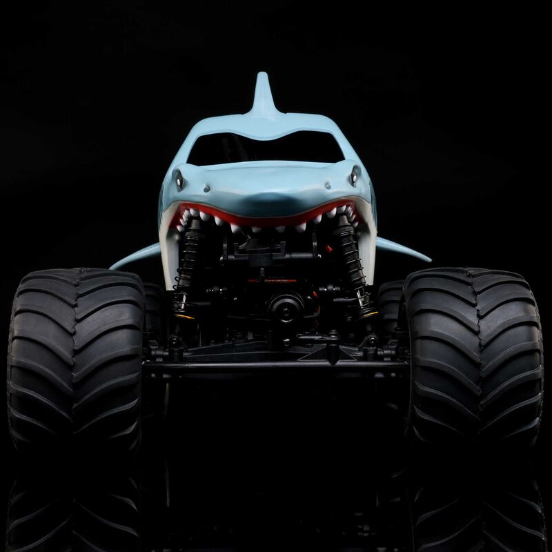 1/18 Mini LMT Megalodon 2S 4X4 RTR Brushed Monster Truck (Battery & Charger Included), Blue - Xtreme RC