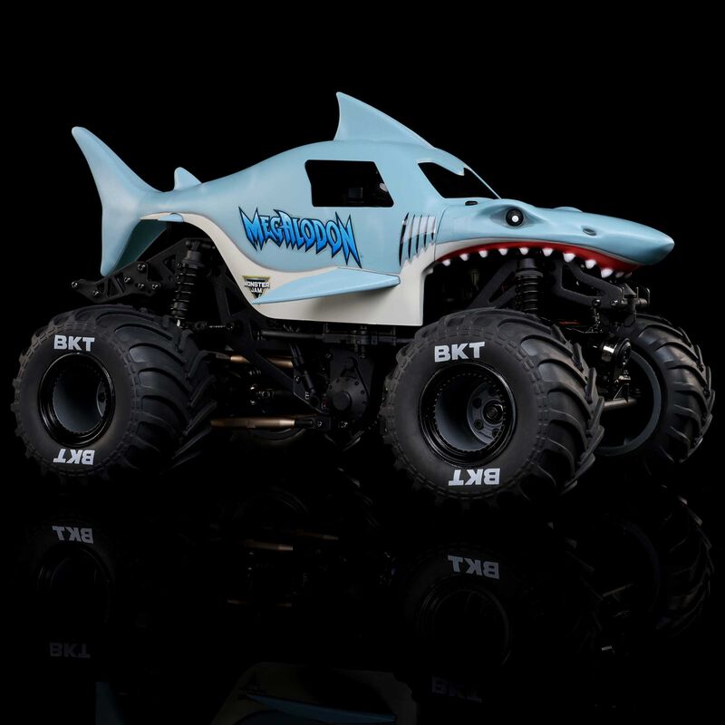 1/18 Mini LMT Megalodon 2S 4X4 RTR Brushed Monster Truck (Battery & Charger Included), Blue - Xtreme RC
