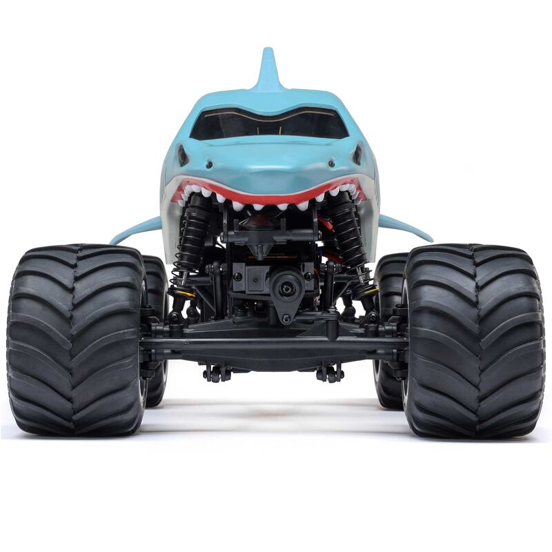 1/18 Mini LMT Megalodon 2S 4X4 RTR Brushed Monster Truck (Battery & Charger Included), Blue - Xtreme RC