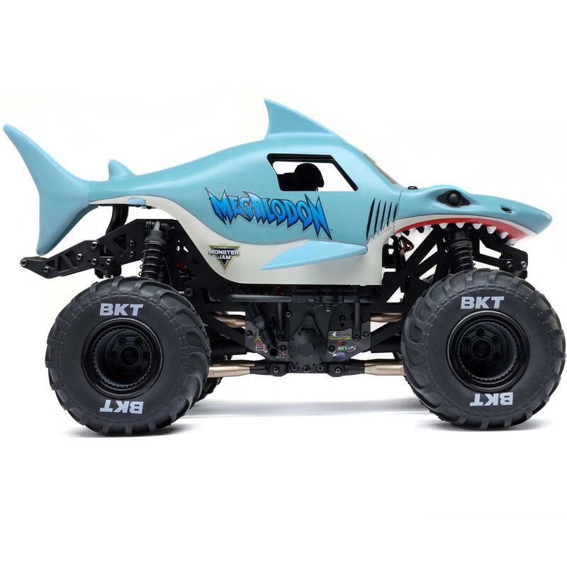 1/18 Mini LMT Megalodon 2S 4X4 RTR Brushed Monster Truck (Battery & Charger Included), Blue - Xtreme RC