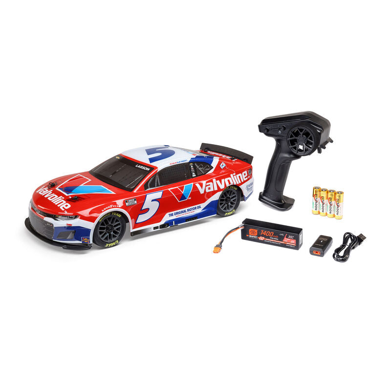 1/12 NASCAR RC Racecar Kyle Larson No. 5 2025 Valvoline Chevrolet Camaro ZL1 2S AWD RTR Brushed On-Road (Battery & Charger Included), Red - Xtreme RC