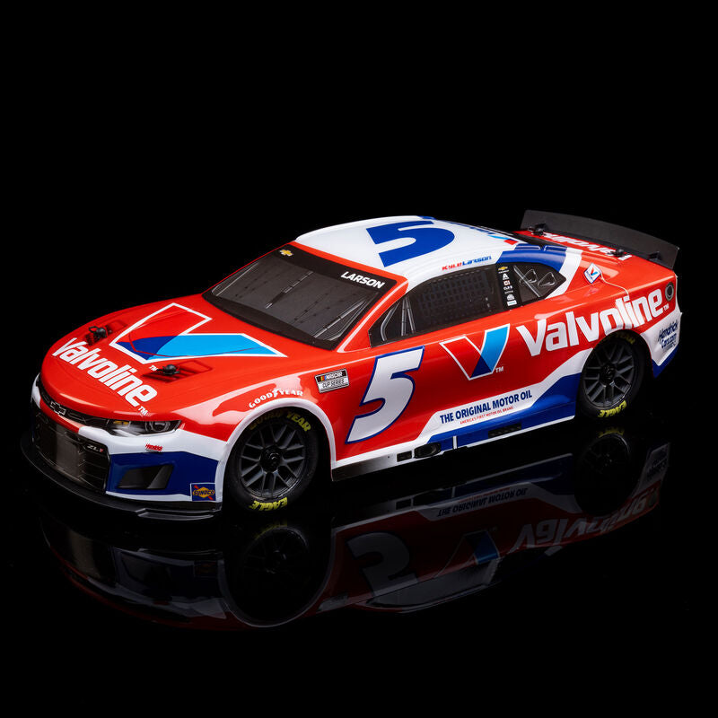1/12 NASCAR RC Racecar Kyle Larson No. 5 2025 Valvoline Chevrolet Camaro ZL1 2S AWD RTR Brushed On-Road (Battery & Charger Included), Red - Xtreme RC