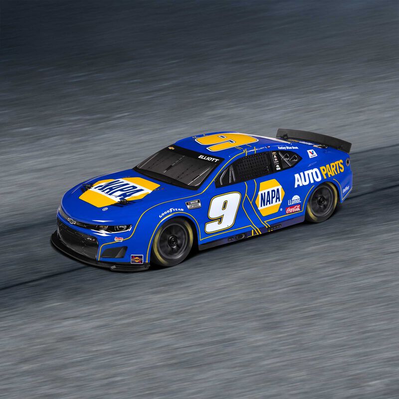 1/12 NASCAR RC Racecar Chase Elliot No. 9 2025 NAPA Chevrolet Camaro ZL1 2S AWD Brushed On-Road (Battery & Charger Included), Blue - Xtreme RC