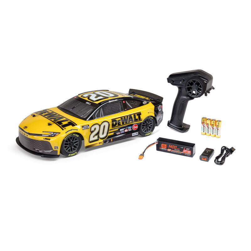 1/12 NASCAR RC Racecar Christopher Bell No. 20 DeWalt 2025 Toyota Camry 2S AWD RTR Brushed On-Road (Battery & Charger Included) - Xtreme RC