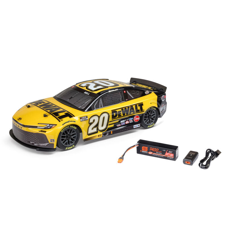1/12 NASCAR RC Racecar Christopher Bell No. 20 DeWalt 2025 Toyota Camry 2S AWD RTR Brushed On-Road (Battery & Charger Included) - Xtreme RC