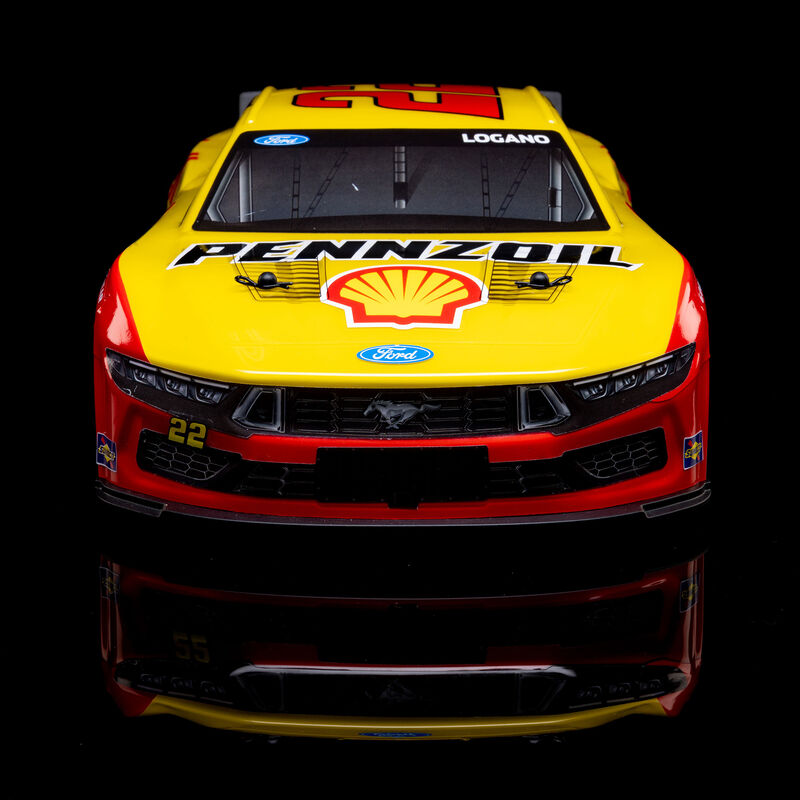 1/12 NASCAR RC Racecar Joey Logano No. 22 2025 Shell-Pennzoil Ford Mustang 2S AWD RTR Brushed On-Road (Battery & Charger Included), Yellow - Xtreme RC