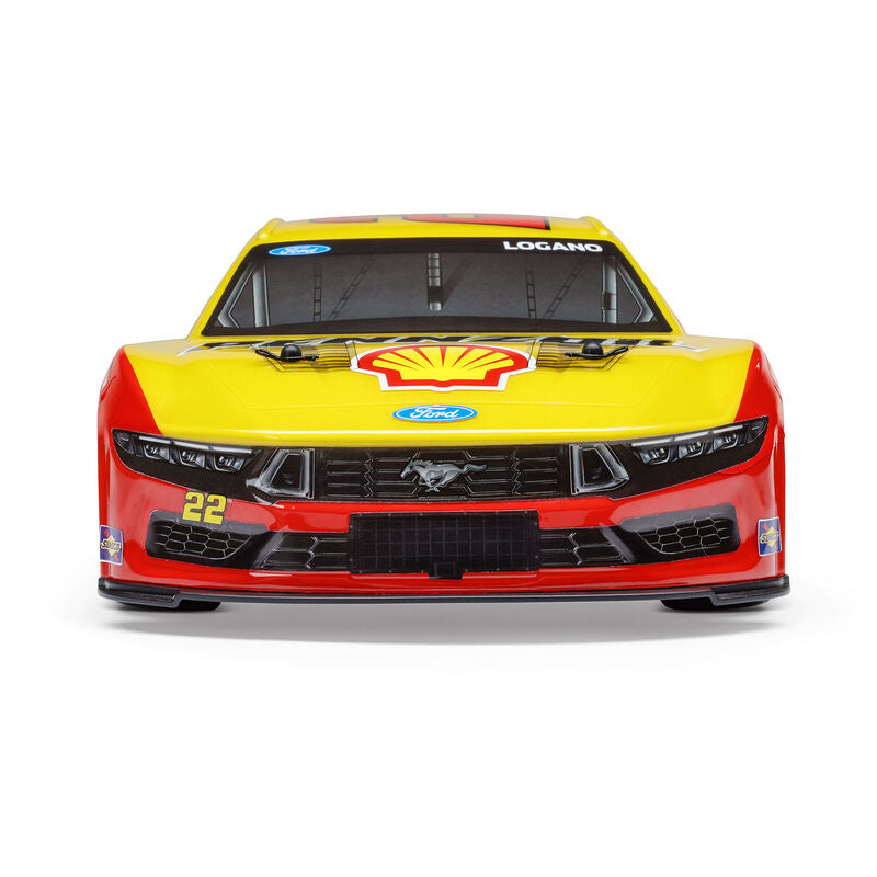 1/12 NASCAR RC Racecar Joey Logano No. 22 2025 Shell-Pennzoil Ford Mustang 2S AWD RTR Brushed On-Road (Battery & Charger Included), Yellow - Xtreme RC
