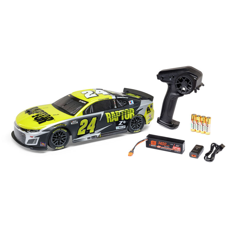 1/12 NASCAR RC Racecar William Byron No. 24 2025 Raptor Chevrolet Camaro ZL1 2S AWD Brushed On-Road (Battery & Charger Included), Black - Xtreme RC
