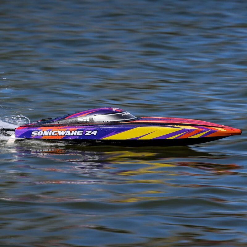 Sonicwake 24" Self-Righting Brushless Deep-V RTR (Battery & Charger Included), Red - Xtreme RC