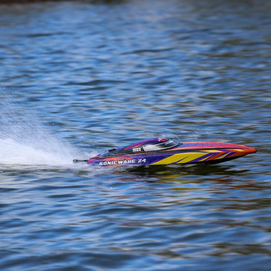 Sonicwake 24" Self-Righting Brushless Deep-V RTR (Battery & Charger Included), Red - Xtreme RC