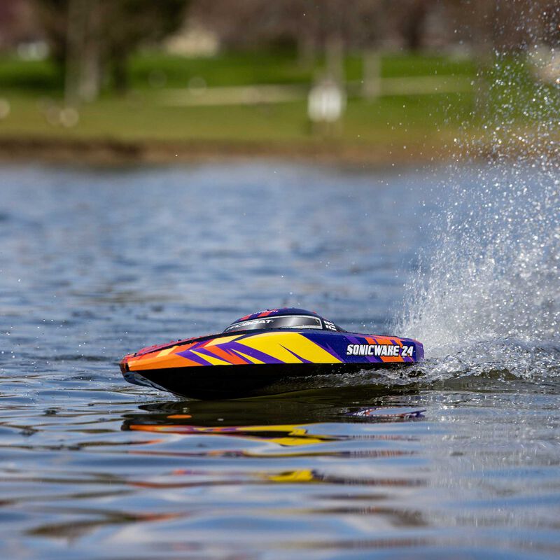 Sonicwake 24" Self-Righting Brushless Deep-V RTR (Battery & Charger Included), Red - Xtreme RC