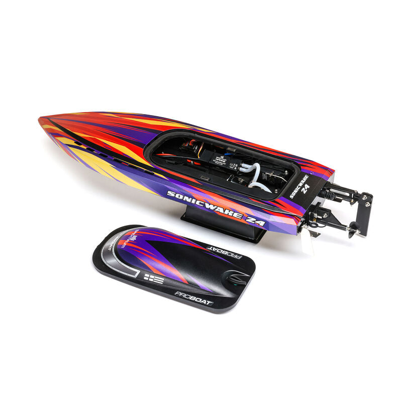Sonicwake 24" Self-Righting Brushless Deep-V RTR (Battery & Charger Included), Red - Xtreme RC