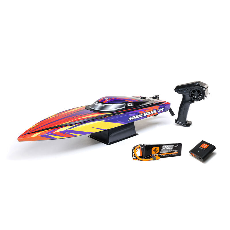 Sonicwake 24" Self-Righting Brushless Deep-V RTR (Battery & Charger Included), Red - Xtreme RC