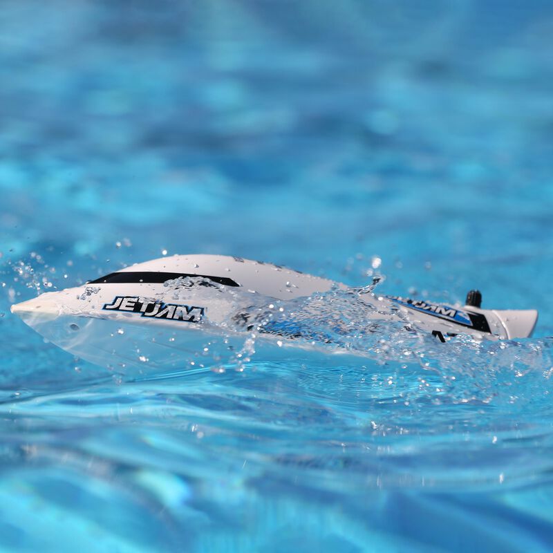 Jet Jam 12 Pool Racer, Brushed, White: RTR - Xtreme RC