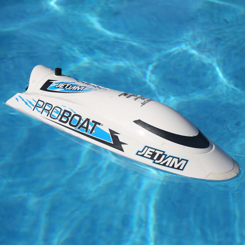Jet Jam 12 Pool Racer, Brushed, White: RTR - Xtreme RC