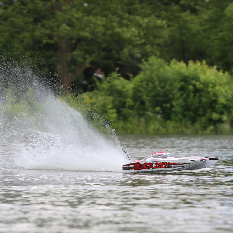 Blackjack 42-inch Brushless 8S Cat,WHT/RED:RTR - Xtreme RC