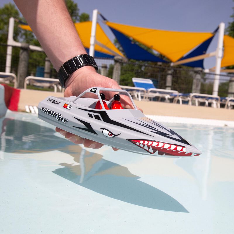 Sprintjet 9-inch Self-Right Jet Boat RTR, Silver - Xtreme RC